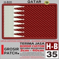 FL-35 PATCH EMBROIDERY LOGO H-B35 QATAR FLAG/ FLAG
