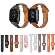 22mm Genuine Leather Band Strap For Garmin Venu/ Venu Sq/ Forerunner 645 245 Music/ Vivoactive 3