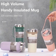 Tyeso 710ml Portable Stainless Steel Mug Insulation Cup Portable Mug/ with Carrying Handle /