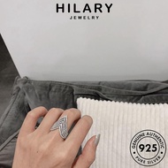 HILARY JEWELRY Adjustable Cincin Moissanite Diamond 純銀戒指 Women Perempuan Ring Accessories Perak Korean Silver For Sterling 925 Original Pyramid Creative R1972