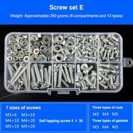 JIYAN2866 M2 M2.5 M3 M4 M5 M6 Cross Head Screw Stainless Steel Repair Tools Parts Screw and Nut Set 