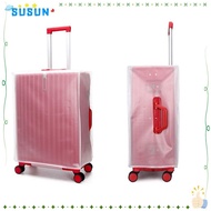 SUSUN Travel Luggage Cover, Transparent 16-28 Inch Luggage Protector Cover,  EVA Waterproof Dustproof Suitcase Protector Cover Luggage