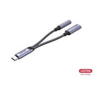 UNITEK M205A - USB Type-C 1開2 3.5mm 耳機插口 & USB-C PD60W 分插線 | 可支援通話 聽歌 充電同時進行 | 適用於手機 平板電腦 iPad iPhon