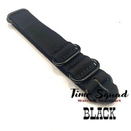 BEST Nato Canvas Nylon Strap Nato Watch Strap - Black, 18MM