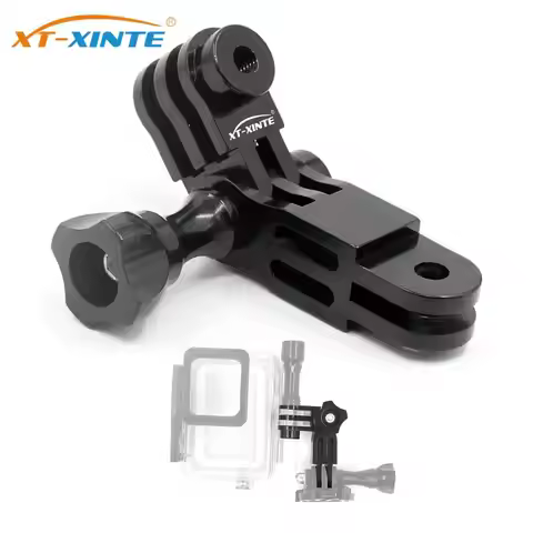 Aluminum Alloy Three-Way Pivot Arm Mount Adapter For GOPRO Hero 13 12 11 10 9 YI Eken SJCAM DJI OSMO