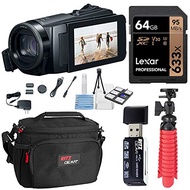 Canon Vixia HF W10 Waterproof Camcorder Bundle with Lexar 64B Memory Card, Card Reader, Tabletop Tripod, Camera Bag and XIT Deluxe Cleaning Kit[Pre-Order]