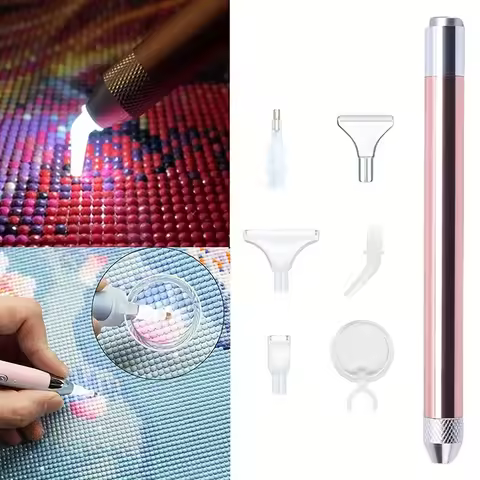 1Set Diamond Painting Tool Lighting Point Diamond Pen 1/3/6/9 Head Diamond Moasic Pens 5D Painting D