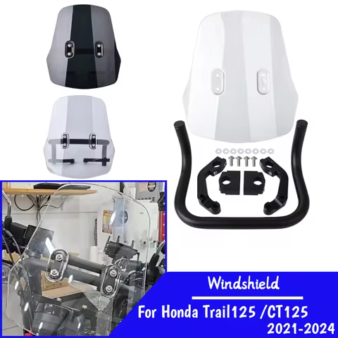 Motorcycle Windshield Windscreen For Honda Trail125 CT125 2021-2024 Trail CT Hunter Cub 125 Wind Shi
