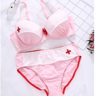 Japan cosplay Bra Set Nurse Uniform Temptation Fat MM Large Size 90C90D90G95B95D95E95G