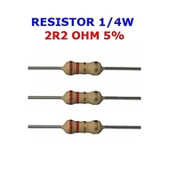 Resistor 2R2 2.2 Ohm 2.2 1/4 Watt 5% R 1/4 W 0.25W 5 Percent
