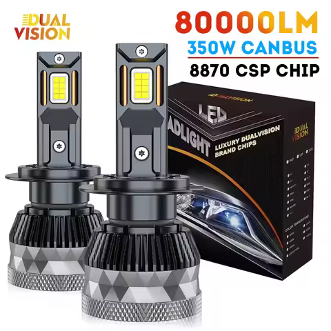 Dualvision K5C H7 H4 H11 Led Lamp Copper Tube 6000K Lights For Car H1 H8 H9 H3 9012 HB3 9005 HB4 900