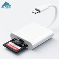 Mgbb 2 in 1 SD+TF Card Reader i-phone to SD Card/TF Memory Card Read OTG Adapter