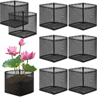 Square Reusable Pond Plant Baskets 8 Pcs Aquatic Planting Bags Breathable Mesh Garden Water Pot for 