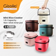 Giselle Mini Rice Cooker with Non-stick aluminium inner Pot (food grade)and Steamer (1.2L/200W) KEA0