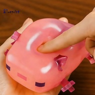 ☝SP Cute Pixel Axolotl Toy Pixel Axolotl Fidget Toy Cute Pink Axolotl Squeeze Toy – Soft Stress Reli