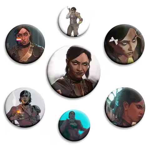 Hot Game LOL Character Sevika Anime Soft Button Pins League of Legends Brooch Creative Badge for Col