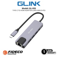 GLINK GL-051 Type-C to HDMI Adapter (LAN + USB 3.0 + PD)