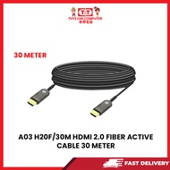 A03 H20F/30M HDMI 2.0 FIBER ACTIVE CABLE 30 METER