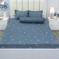 Drap Ga Gối trải giường Ga chun bọc nệm vải Cotton Poly mẫu HOA TÍM nhiều kích thước M2/M6/M8/2M2 (1