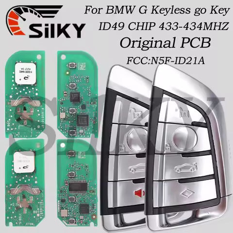 SilKY FCC:N5F-ID21A 433.2-434.6MHZ ID:49CHIP Smart Key For BMW-G Chassis Origina Board 5 6 7 X3 X5 X