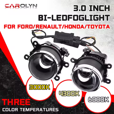 3Inch Bi-led Fog Lights Hb3 H8 9005 Led Projector Laser Lens Fog Lamp Bi Lens H11 Led Headlight Bulb