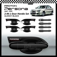 Proton Persona Old 2007 - 2015 GLOSSY BLACK Door Handle Set Bowl Cover Accessories Trim 2009 2010 20