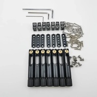 WK-Black Single Headless Guitar Bass Bridge Headless Fanned Fret -Single Fixed Brass Fan Bridges for