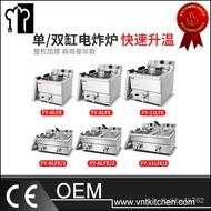 【TikTok】#Jieyi Electric Fryer Single/Double Cylinder Double Sieve Deep Fryer Commercial Fryer Multi-Function Frying Boil