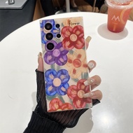 For Samsung S25 Ultra S24 S23 FE S22 S21 flowers Phone Case For Samsung A55 A56 A16 A17 A15 A14 A06 