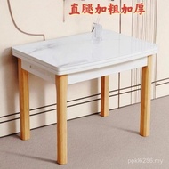 Solid Wood Simple Foldable Rock Dining Table Chair Household Modern Small Apartment Dining Table Ret