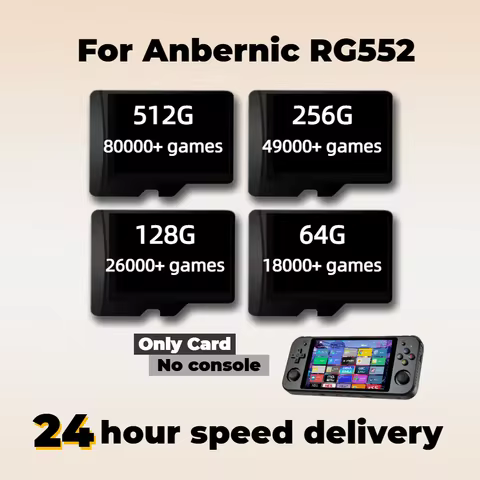Games Card For Anbernic RG552 PS1 NINTENDOD PSP SEGA GAMEBOY Retro Handheld Console Support 512G 800