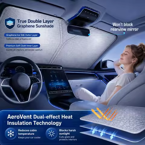 For Lada Vesta Cross Graphene Windshield Sunshade Custom Fit Car Sunshade UV Sun Protection Car Acce