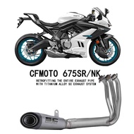 CFMOTO 675SR 675NK SC Style Full Titanium Underbelly Exhaust Straight Loud