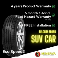 [INSTALLATION] 225/55R19 99V Minerva EcoSpeed2 SUV *RoadHazardWarranty *4yearsWarranty *BelgiumTyre [2-5days delivery]