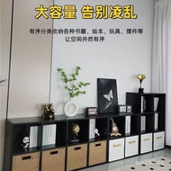 Bookshelf Grid Cabinet Black Bookcase Nordic Style Combination Freestanding Island Cabinet Office Ho