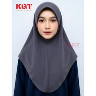 TUDUNG SEKOLAH KELABU TUDUNG PENGAKAP DUA LAPIS KAIN LICIN KOSHIBO TUDUNG GREY