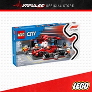 LEGO 60443 City Formula 1 F1 Pit Stop & Pit Crew with Ferrari Car