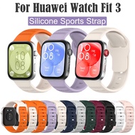 Huawei Watch Fit 3 Silicone Strap Reverse Buckle Sports Straps Smart Watch Replacement Wristband For Huawei Watch Fit3