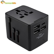 3USB 1Type C Ports Multifunctional Power Adapter Covers 200+ Countries Multi Plug Outlet All in One Travel Charger