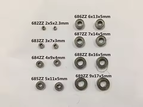 10pcs 681 682ZZ 683ZZ 684ZZ 685ZZ 686ZZ 687ZZ 688ZZ 689ZZ Mini Bearing Metal Sealed Miniature Bearin
