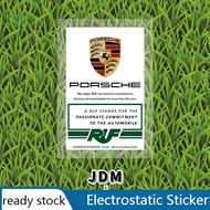 For Porsche Car Electrostatic Sticker Windshield Decorative for Panamera Macan Cayenne Taycan 917 71