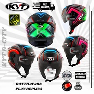 KYT D-CITY RATTHAPARK PLAY REPLICA HELMET OPEN FACE DOUBLE VISOR - HELMET STENG KYT D CITY