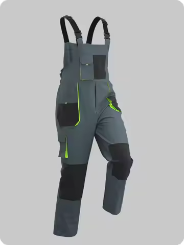Black Grey Men’s Work Bib Overalls Brace Overall with Pockets Carpenter jumpsuit Work Overall Workwe