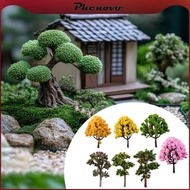 [Phenovo] 7Pcs Miniature Artificial Trees Mini Model Trees Statue Realistic for Landscape