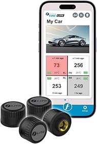 FOBO TIRE LITE TPMS Sensor - Wireless Tire Pressure Monitoring System with Bluetooth 5.0 | Real-Time
