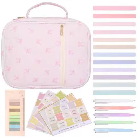 Bible Cover Case for Women Large Bible Cover Bag Study Supplies Journaling Kit Book Carrying Case wi