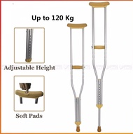 Saklay Crutches For Adult with Armpit Pads and Adjustable Height Pair(Aluminum Lightweight )