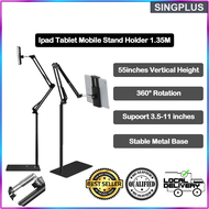 【SG LOCAL SELLER】Hot sales IPad Tablet Stand Phone Holder 1.35M length Lazy Floor Stand for 3.5-11 Inches Tablet handphone