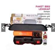 kompor portable + Multi grill pan/pemanggang bbq