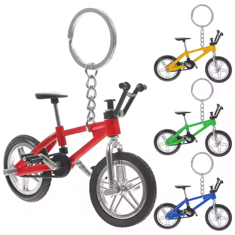 4Pcs Finger Bicycle Keychain Bikes Alloy Pendant Creative Racing Simulation Decoration Finger Mounta